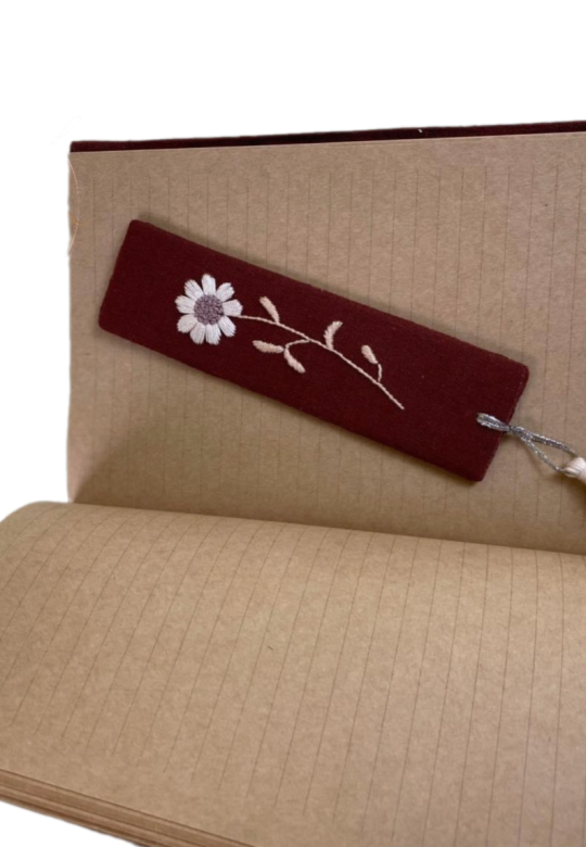 Floral Embroidered Bookmark